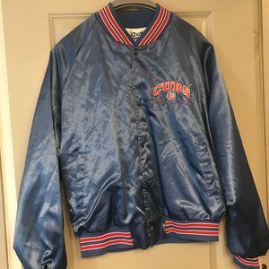 Vintage Chicago Cubs Satin Warmup Jacket Size XL